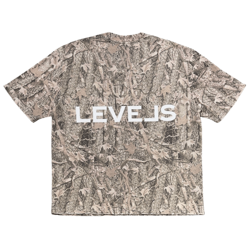 Levels L.L.C. Apparel & Accessories LEVELS CAMO LUXE OVERSIZED TEE