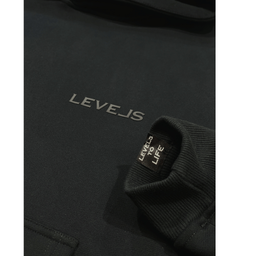 LEVELS OVERSIZED ZIP HOODIE | ONYX