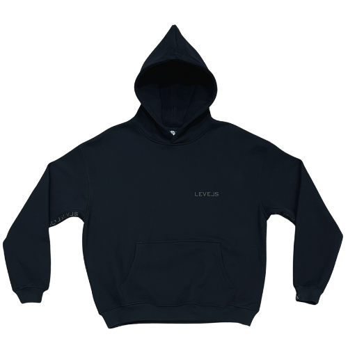 LEVELS OVERSIZED ZIP HOODIE | ONYX