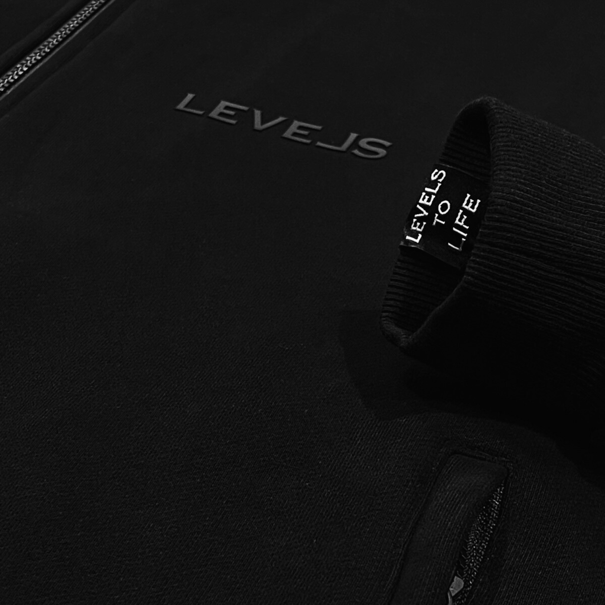 Levels L.L.C. Apparel & Accessories LEVELS OVERSIZED ZIP HOODIE | ONYX