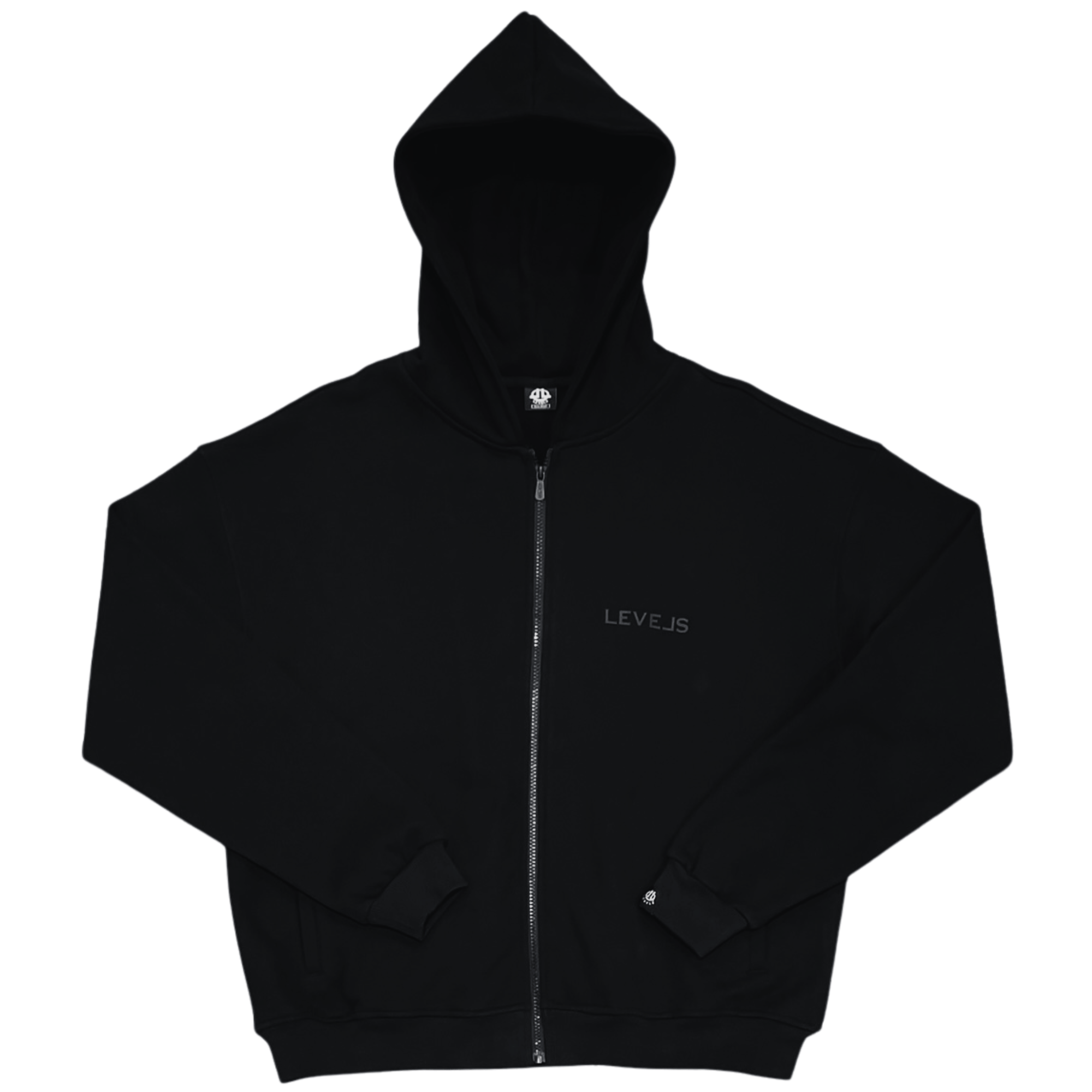 Levels L.L.C. Apparel & Accessories LEVELS OVERSIZED ZIP HOODIE | ONYX