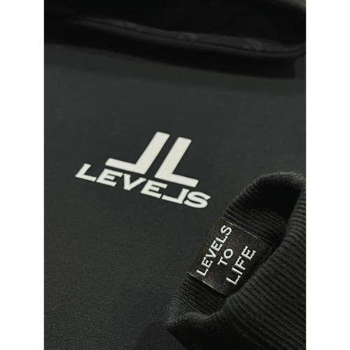 Levels L.L.C. Apparel & Accessories LUXE LEVELS OVERSIZED HOODIE | BLACK