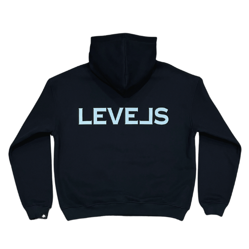 Levels L.L.C. Apparel & Accessories LUXE LEVELS OVERSIZED HOODIE | BLACK