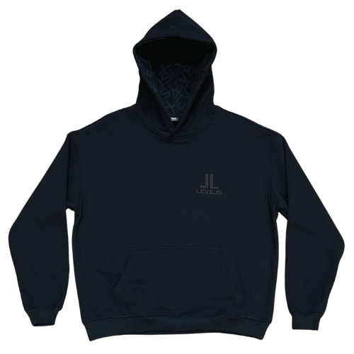 Levels L.L.C. Apparel & Accessories LUXE LEVELS OVERSIZED HOODIE | ONYX