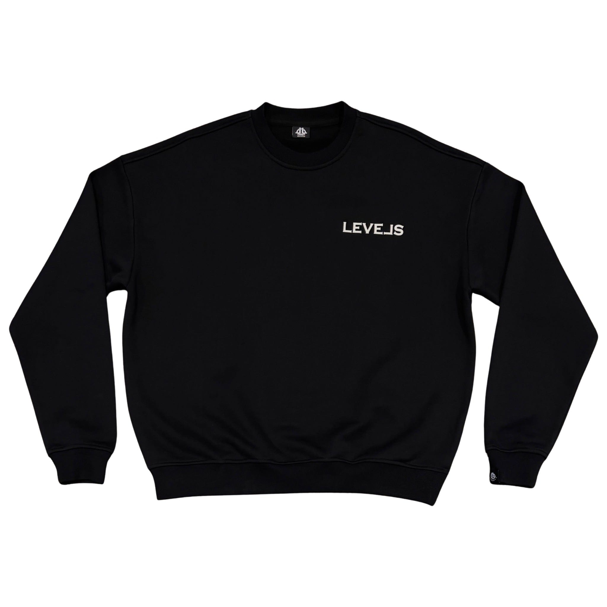 LEVELS, LLC Apparel & Accessories LEVELS OVERSIZED CREWNECK | BLK | WHT