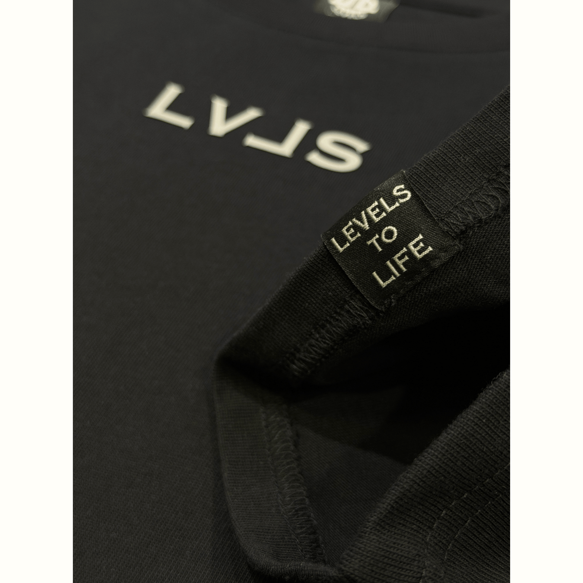 LEVELS, LLC Apparel & Accessories LEVELS OVERSIZED CROP TEE | BLACK