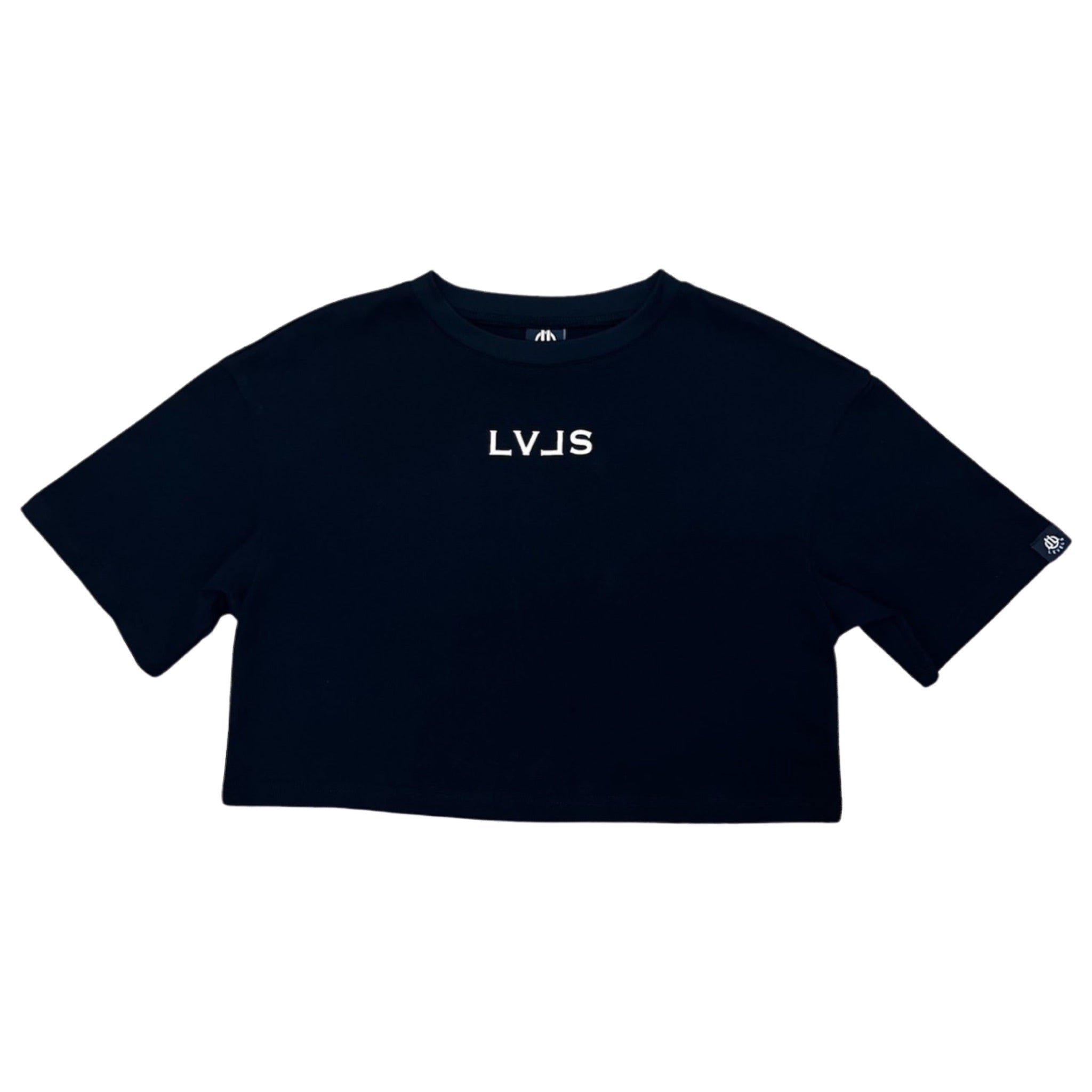 LEVELS, LLC Apparel & Accessories LEVELS OVERSIZED CROP TEE (BLACK)