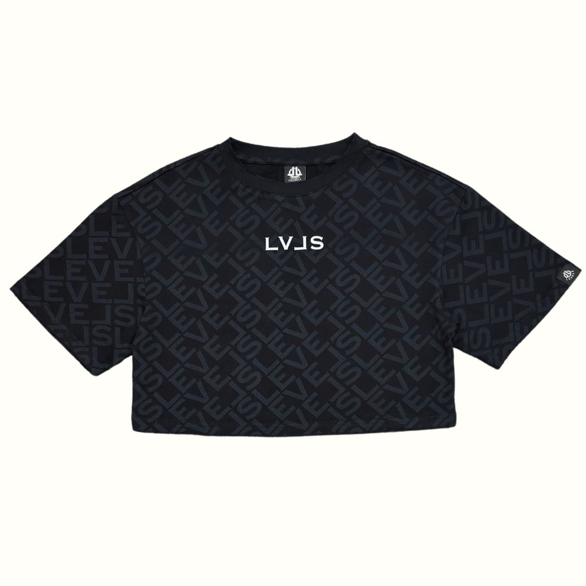 LEVELS, LLC Apparel & Accessories LEVELS OVERSIZED CROP TEE | BLACK MONO