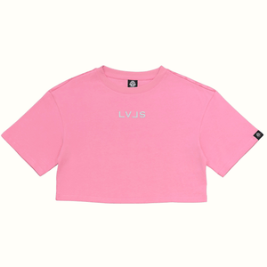 LEVELS, LLC Apparel & Accessories LEVELS OVERSIZED CROP TEE | BUBBLE GUM