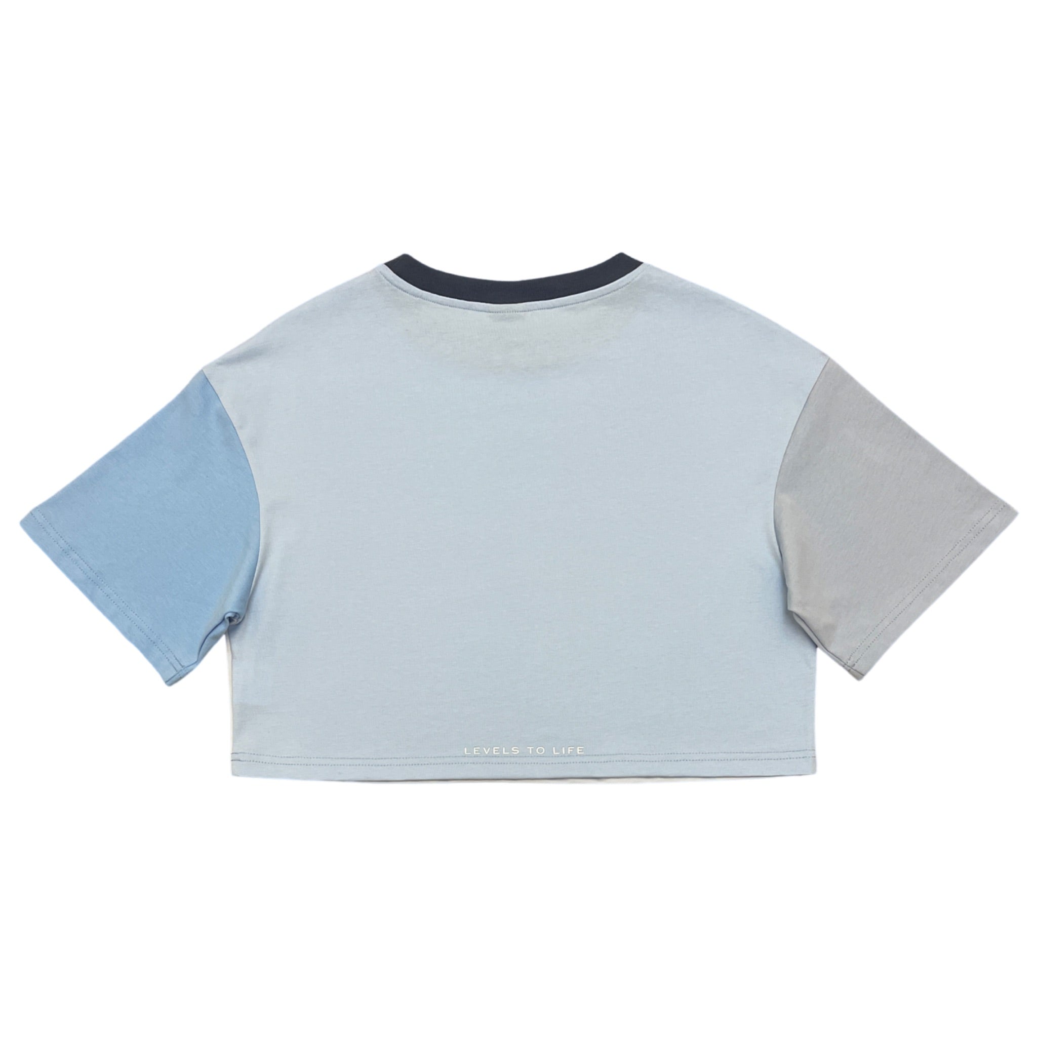 LEVELS, LLC Apparel & Accessories LEVELS OVERSIZED CROP TEE (MULTI BLUE)