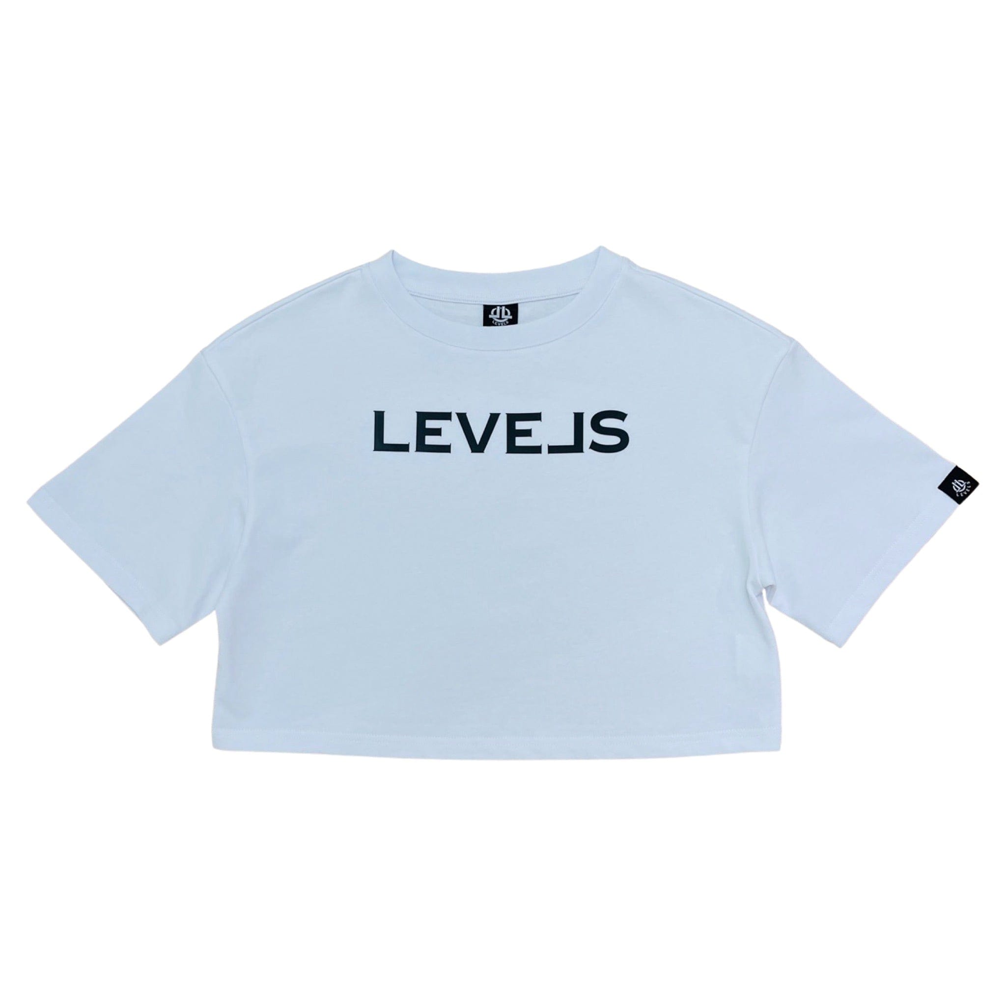 LEVELS, LLC Apparel & Accessories LEVELS OVERSIZED CROP TEE | WHITE
