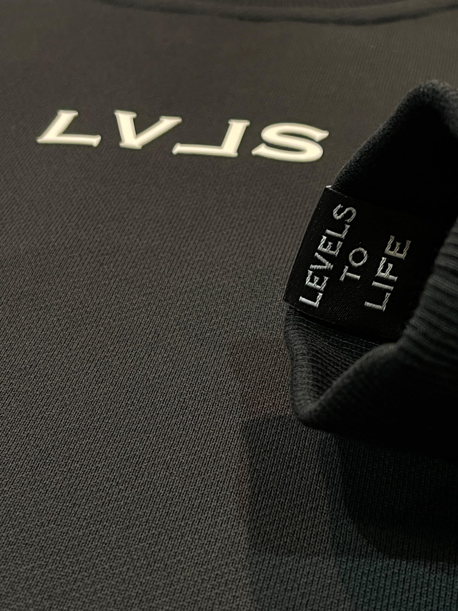 LEVELS, LLC Apparel & Accessories LEVELS SIGNATURE OVERSIZED CREWNECK | BLACK