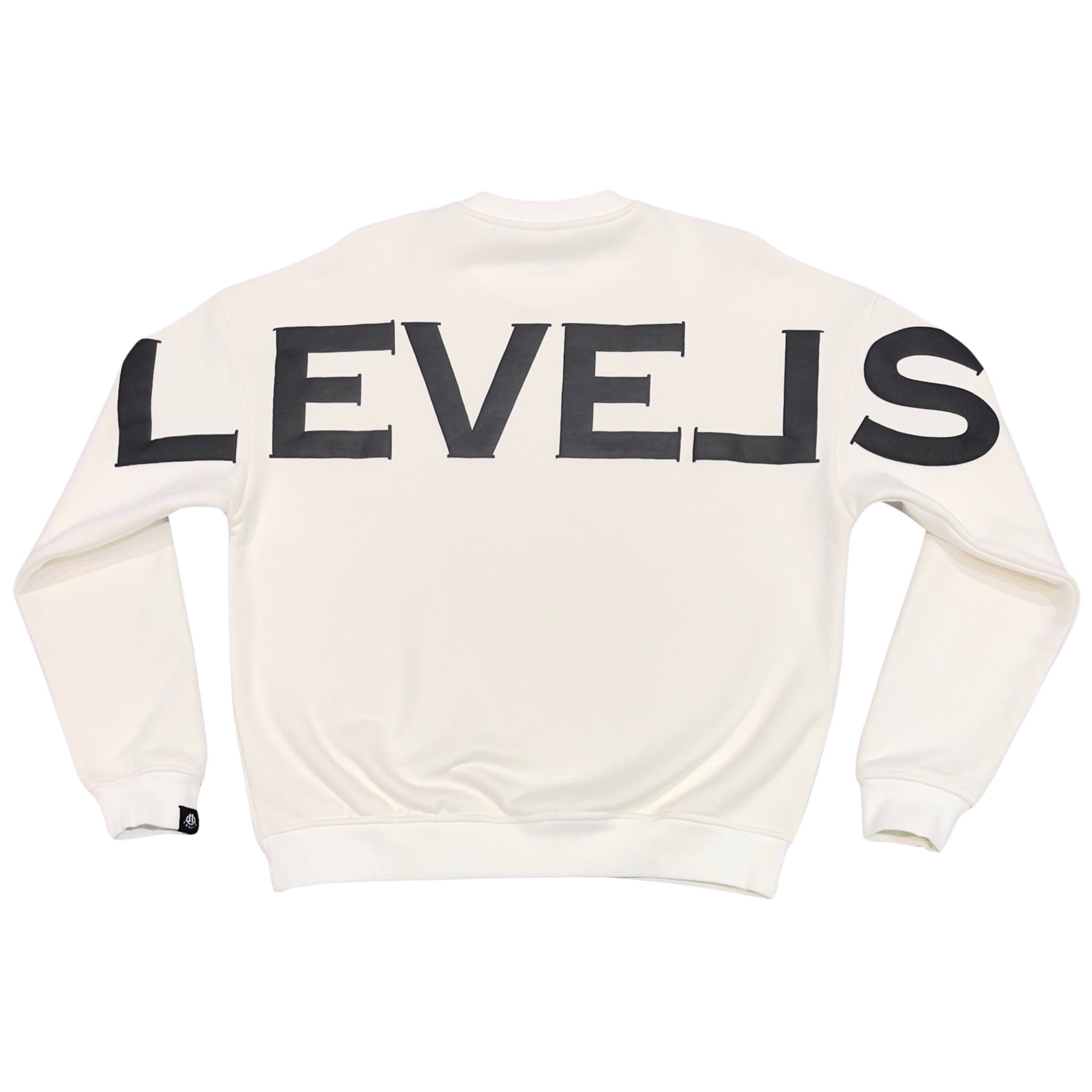 LEVELS, LLC Apparel & Accessories LEVELS SIGNATURE OVERSIZED CREWNECK | WHITE