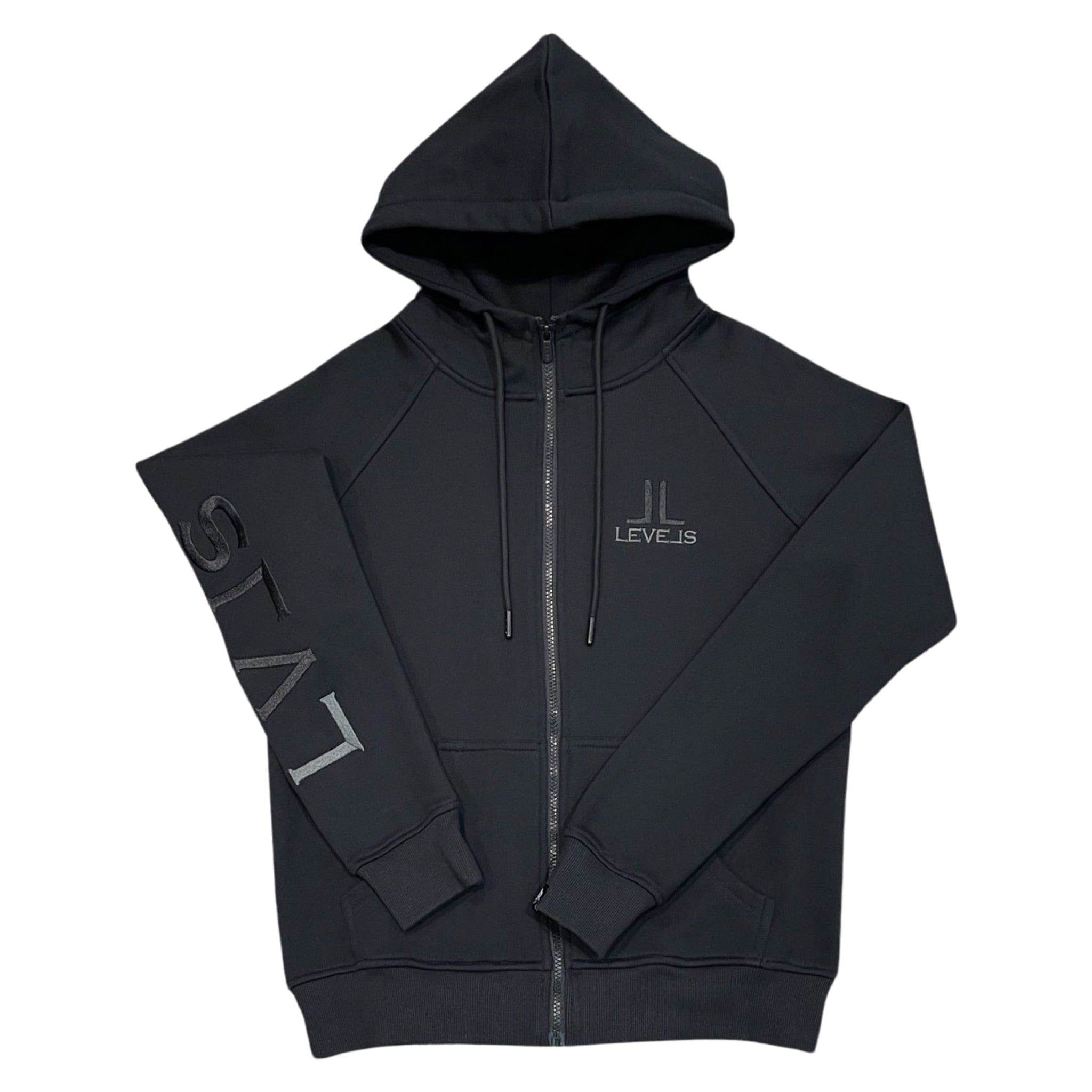 LEVELS, LLC Apparel & Accessories LEVELS ZIP HOODIE | ONYX