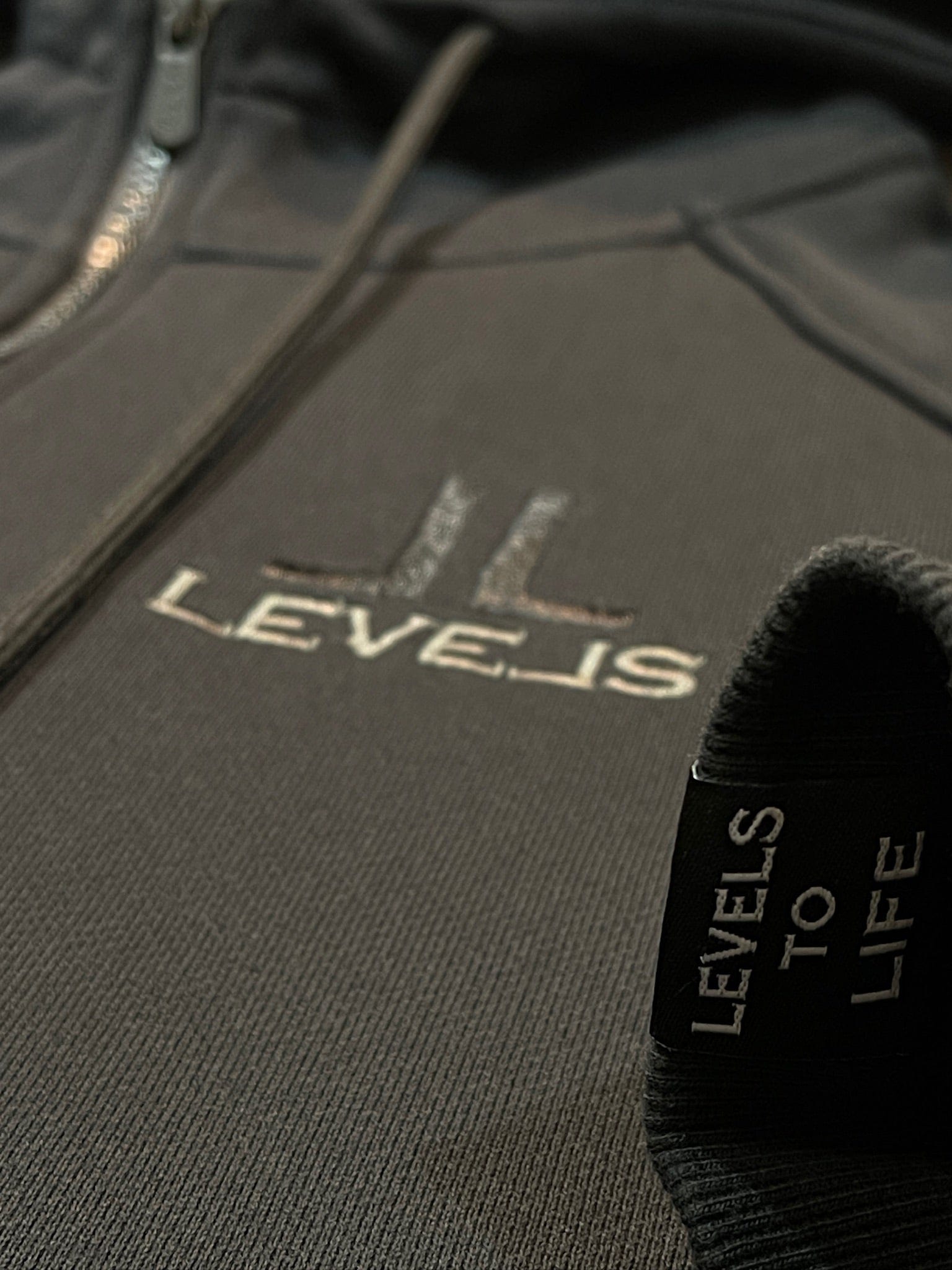 LEVELS, LLC Apparel & Accessories LEVELS ZIP HOODIE | ONYX