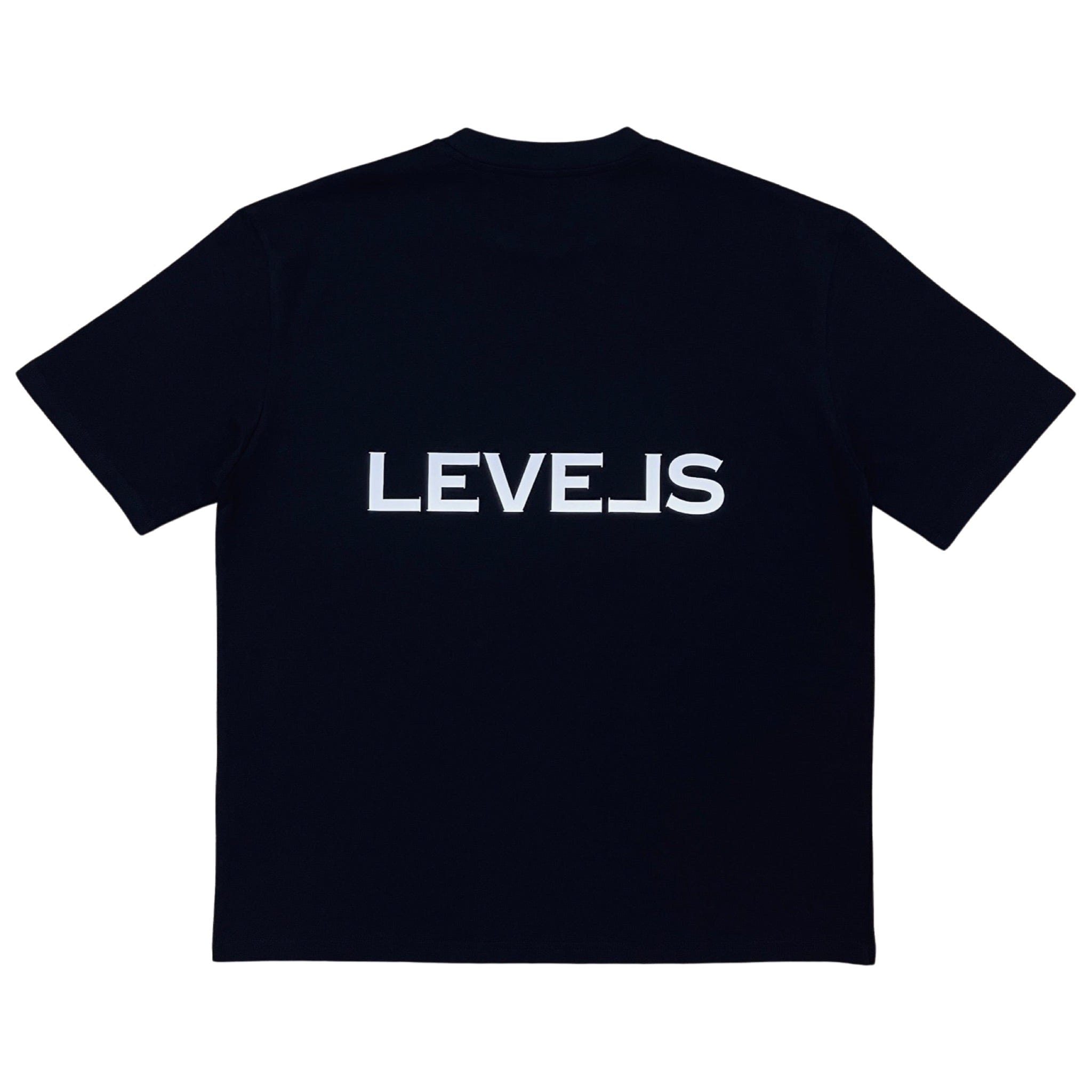 LEVELS, LLC Apparel & Accessories LUX LEVELS OVERSIZED REFLECTIVE TEE (BLACK)
