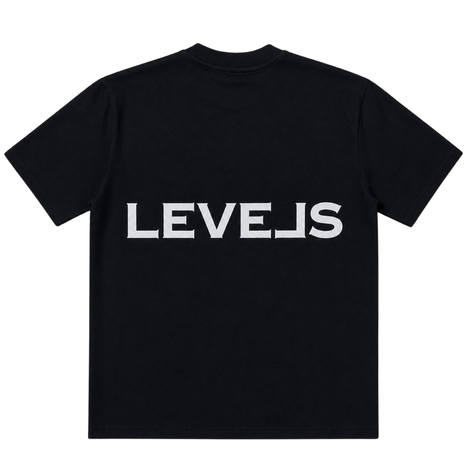 LEVELS, LLC Apparel & Accessories LUXE LEVELS OVERSIZED REFLECTIVE TEE | BLACK