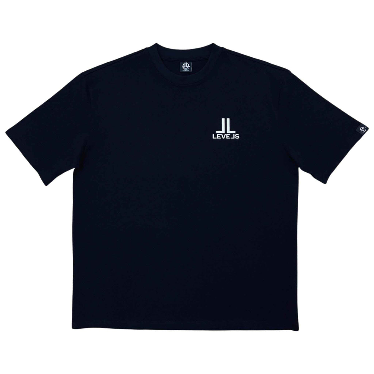 LUXE LEVELS OVERSIZED REFLECTIVE TEE | BLACK