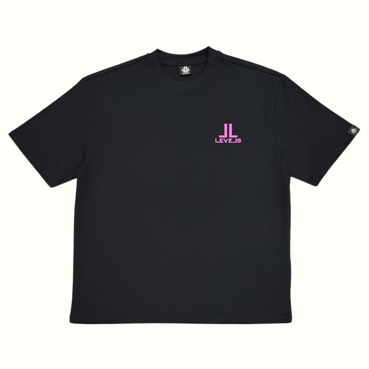 LEVELS, LLC Apparel & Accessories LUXE LEVELS OVERSIZED REFLECTIVE TEE | PINK INFERNO