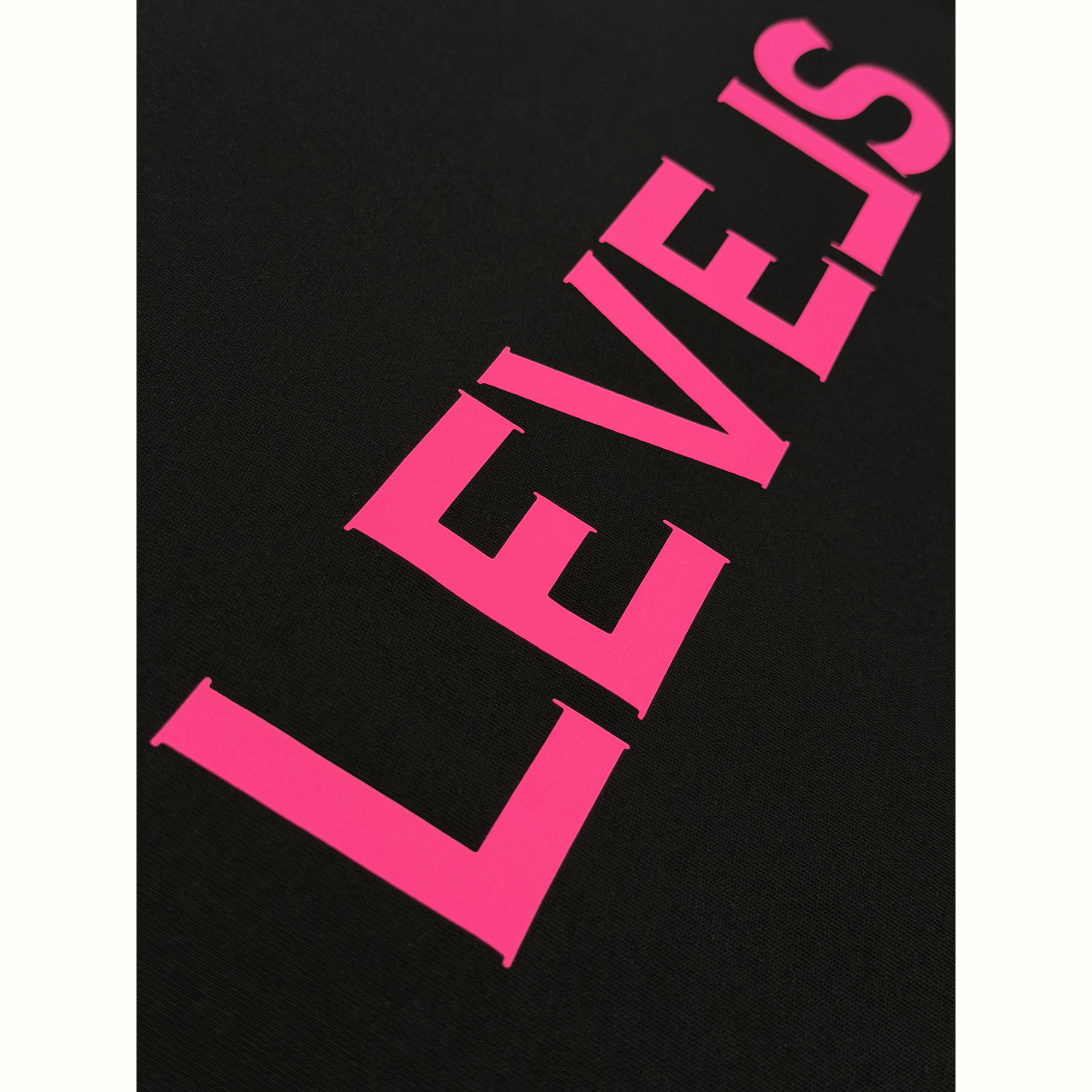 LEVELS, LLC Apparel & Accessories LUXE LEVELS OVERSIZED REFLECTIVE TEE | PINK INFERNO