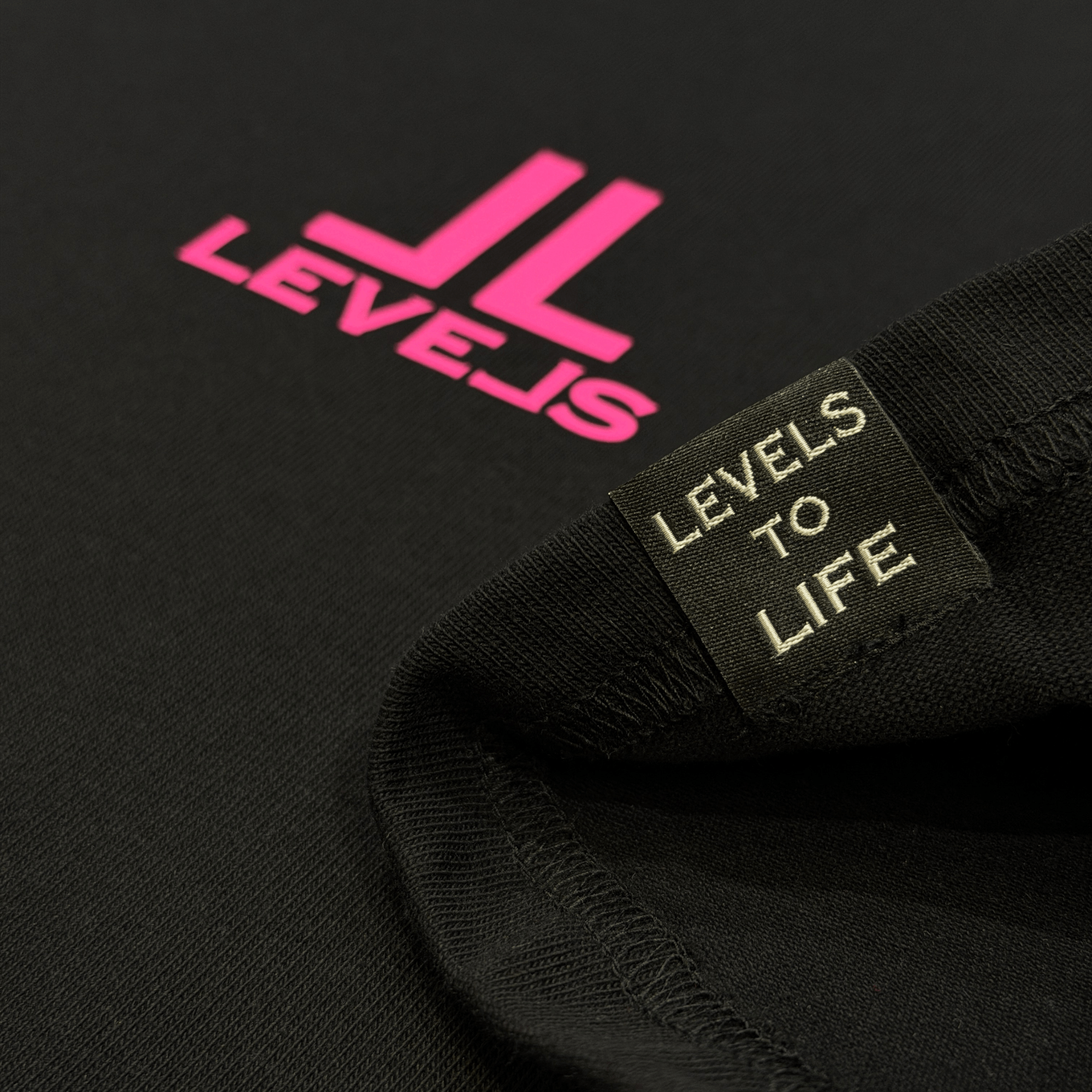 LEVELS, LLC Apparel & Accessories LUXE LEVELS OVERSIZED REFLECTIVE TEE | PINK INFERNO
