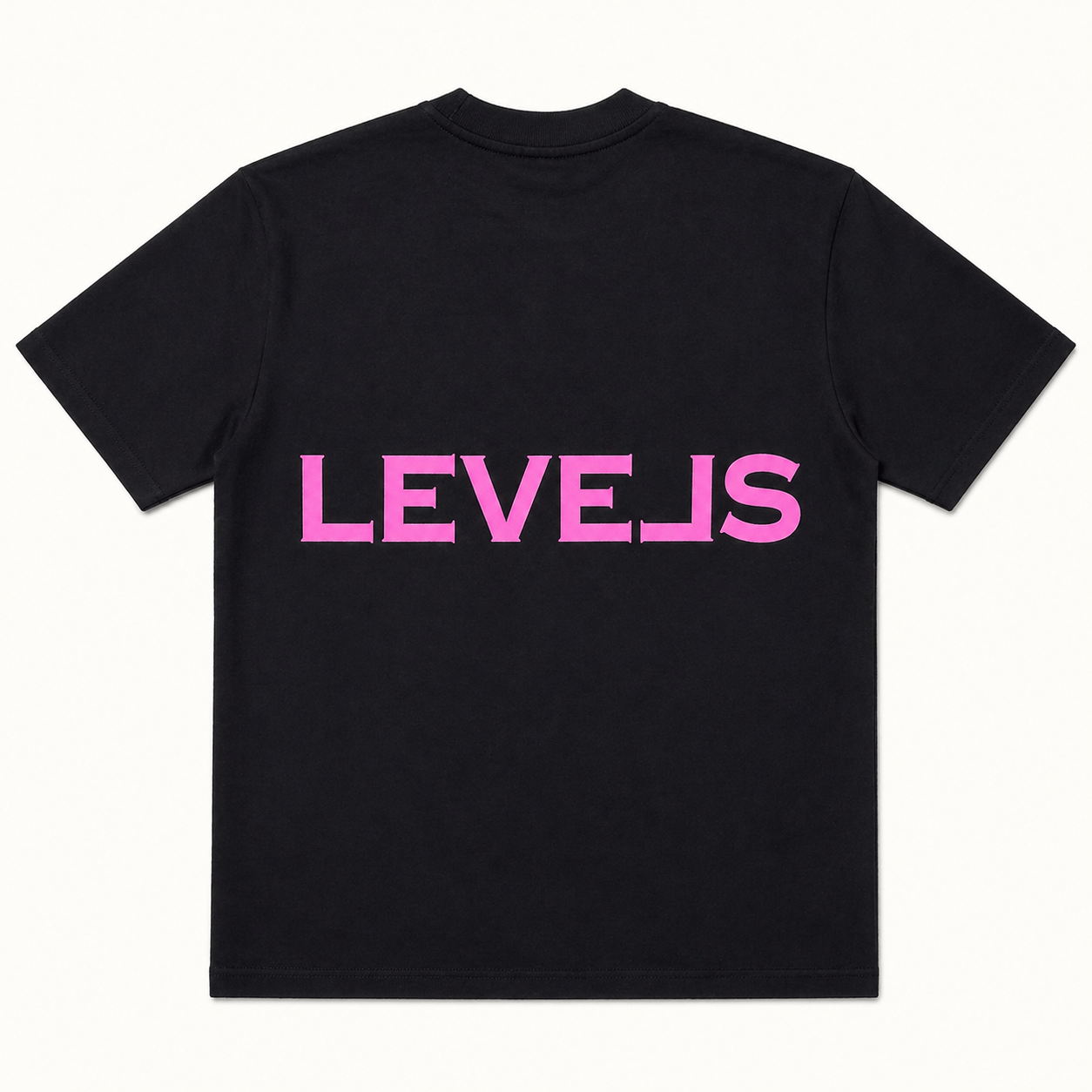 LEVELS, LLC Apparel & Accessories LUXE LEVELS OVERSIZED REFLECTIVE TEE | PINK INFERNO