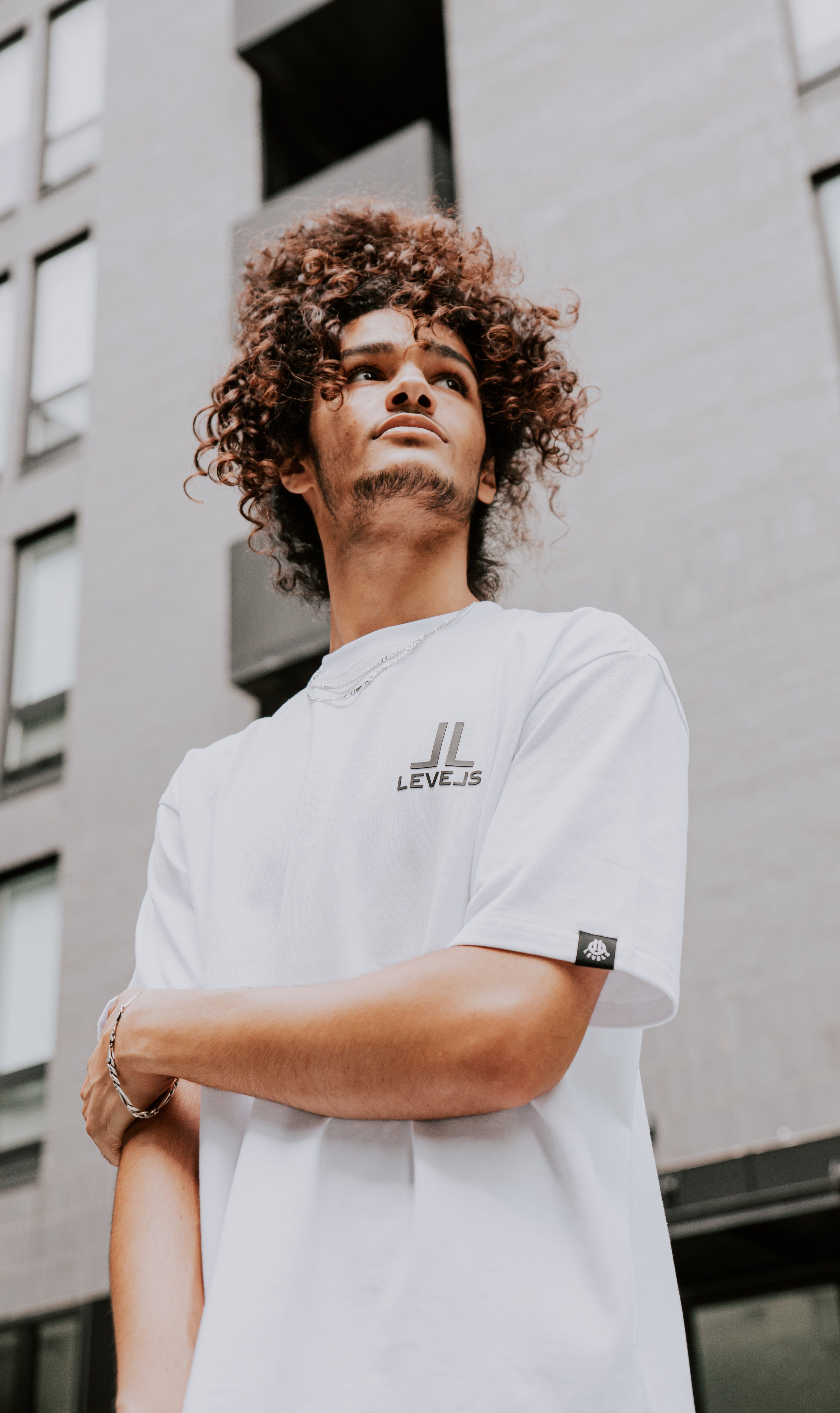 LEVELS, LLC Apparel & Accessories LUXE LEVELS OVERSIZED TEE (WHITE)