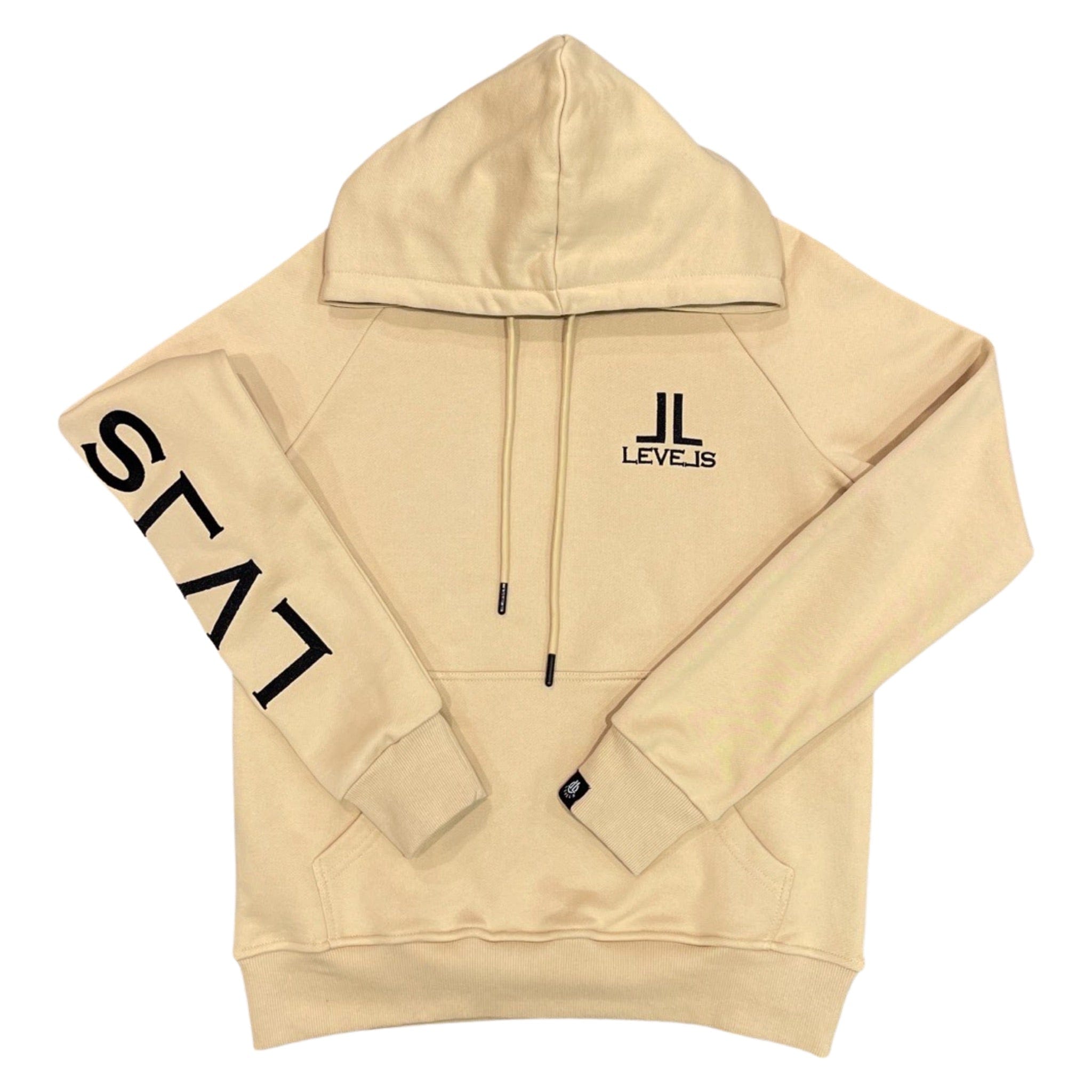 LEVELS, LLC Apparel & Accessories LUXE LVLS EMBROIDERED HOODIE (NUDE)