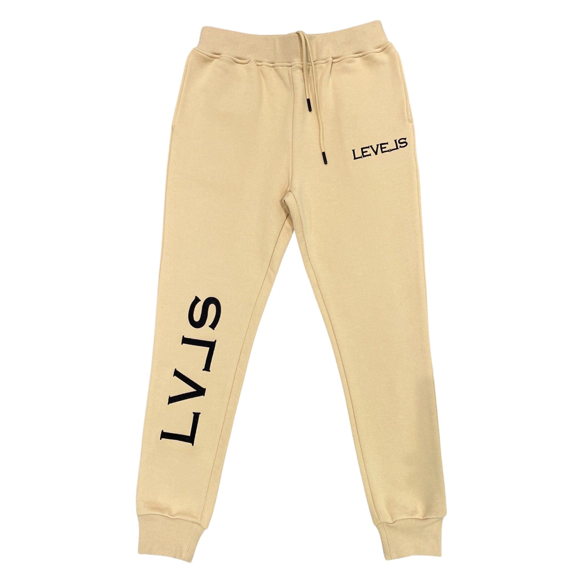 LEVELS, LLC Apparel & Accessories LUXE LVLS EMBROIDERED JOGGERS (NUDE)