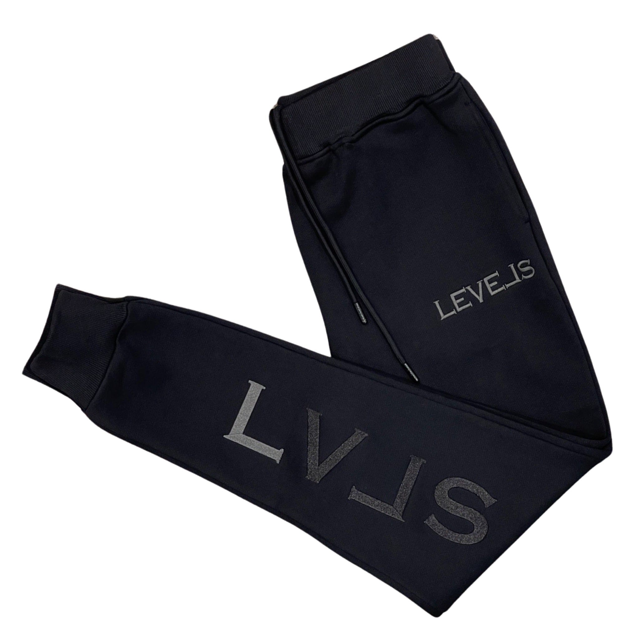 LEVELS, LLC Apparel & Accessories LUXE LVLS EMBROIDERED JOGGERS (ONYX)