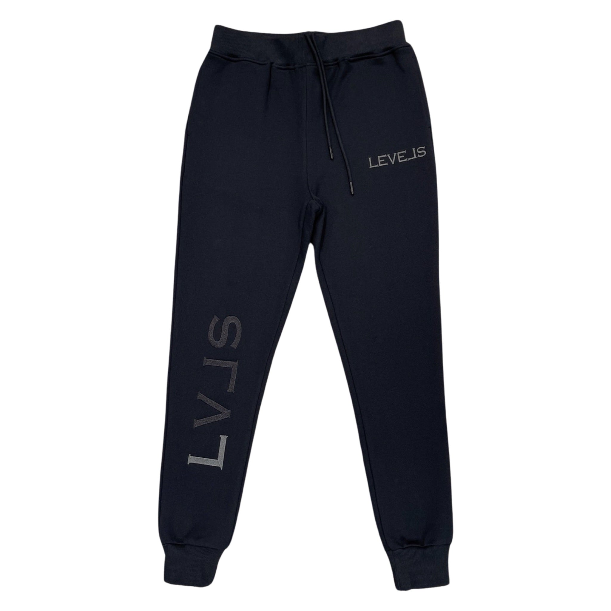 LEVELS, LLC Apparel & Accessories LUXE LVLS EMBROIDERED JOGGERS (ONYX)