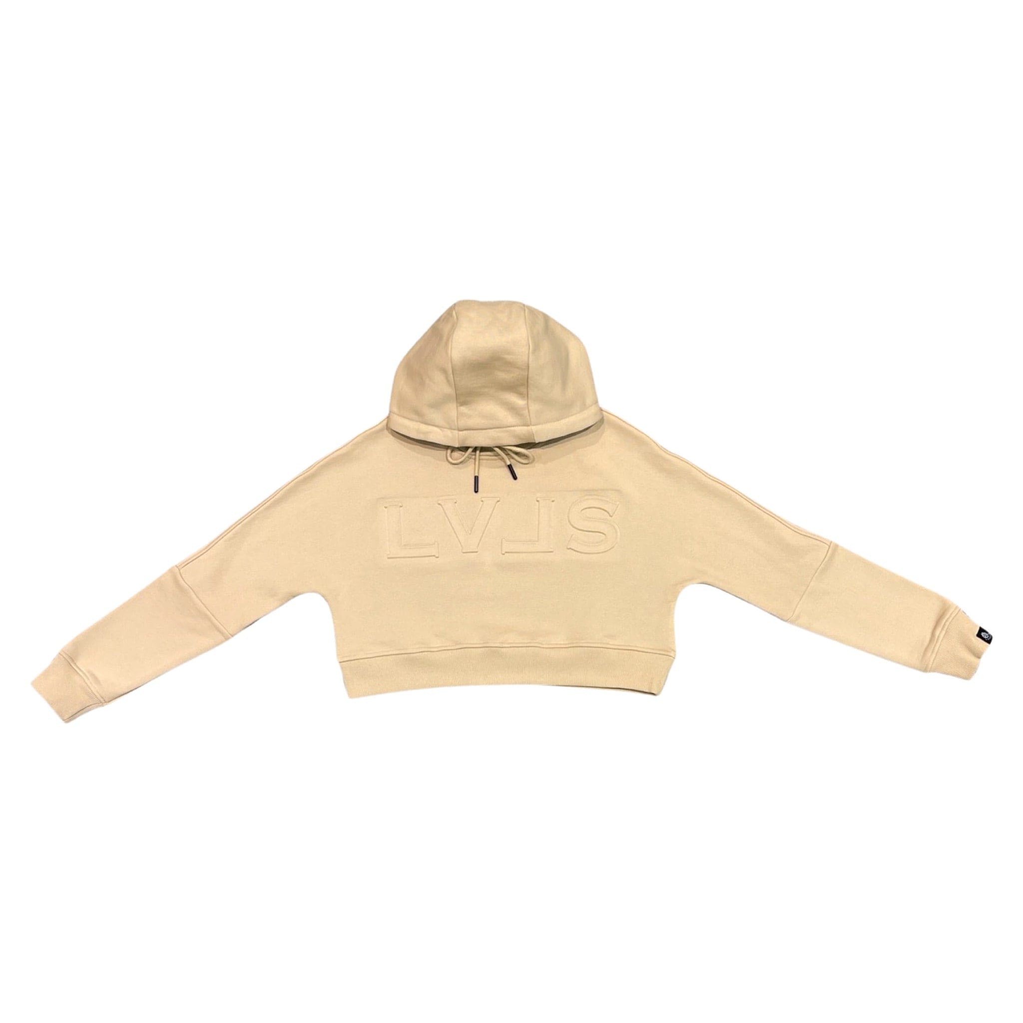 LEVELS, LLC Apparel & Accessories LVLS EMBOSSED CROP HOODIE | NUDE