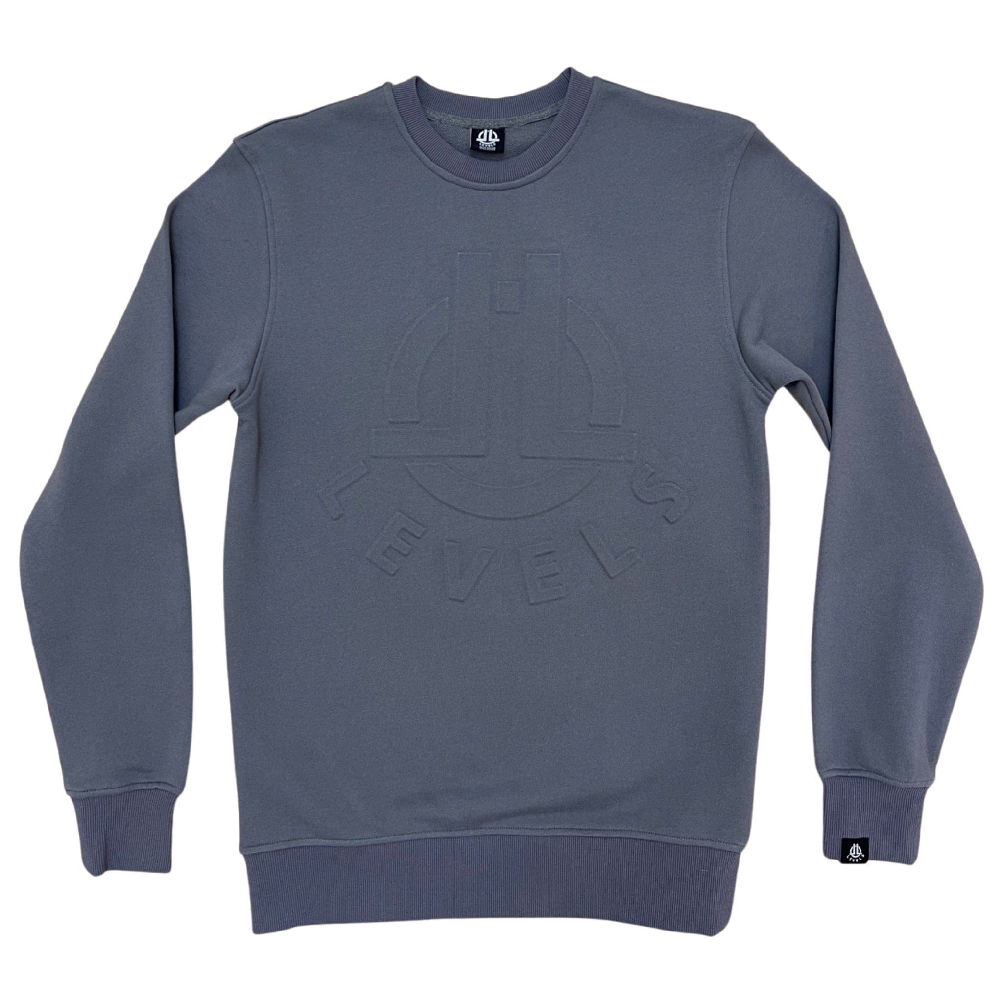 LEVELS, LLC CREWNECK LEVELS EMBOSSED CREWNECK (CHARCOAL)