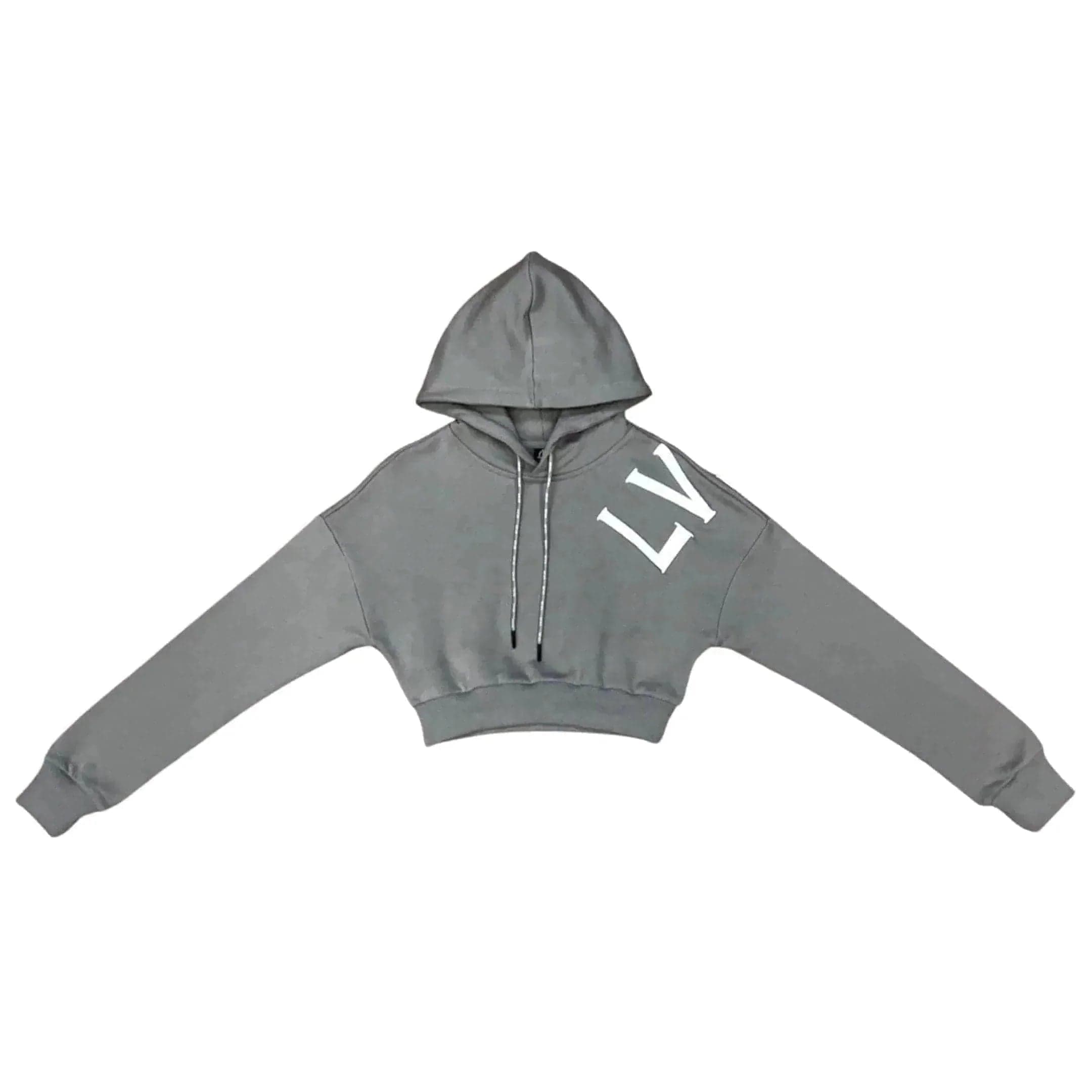 LEVELS, LLC CROP HOODIE LEVELS PREMIUM CROP HOODIE (CHARCOAL)