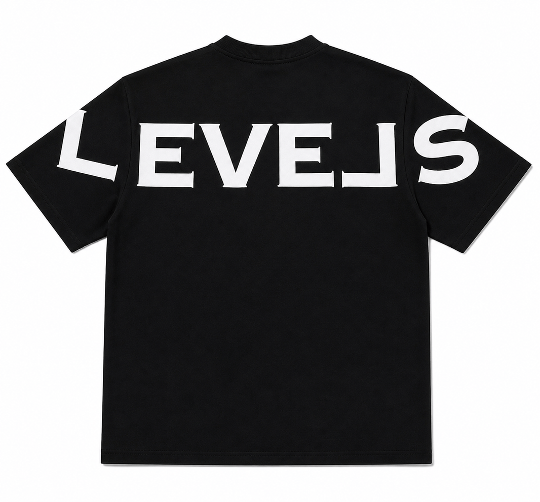 LEVELS, LLC oversized tee LEVELS SIGNATURE OVERSIZED TEE | BLACK
