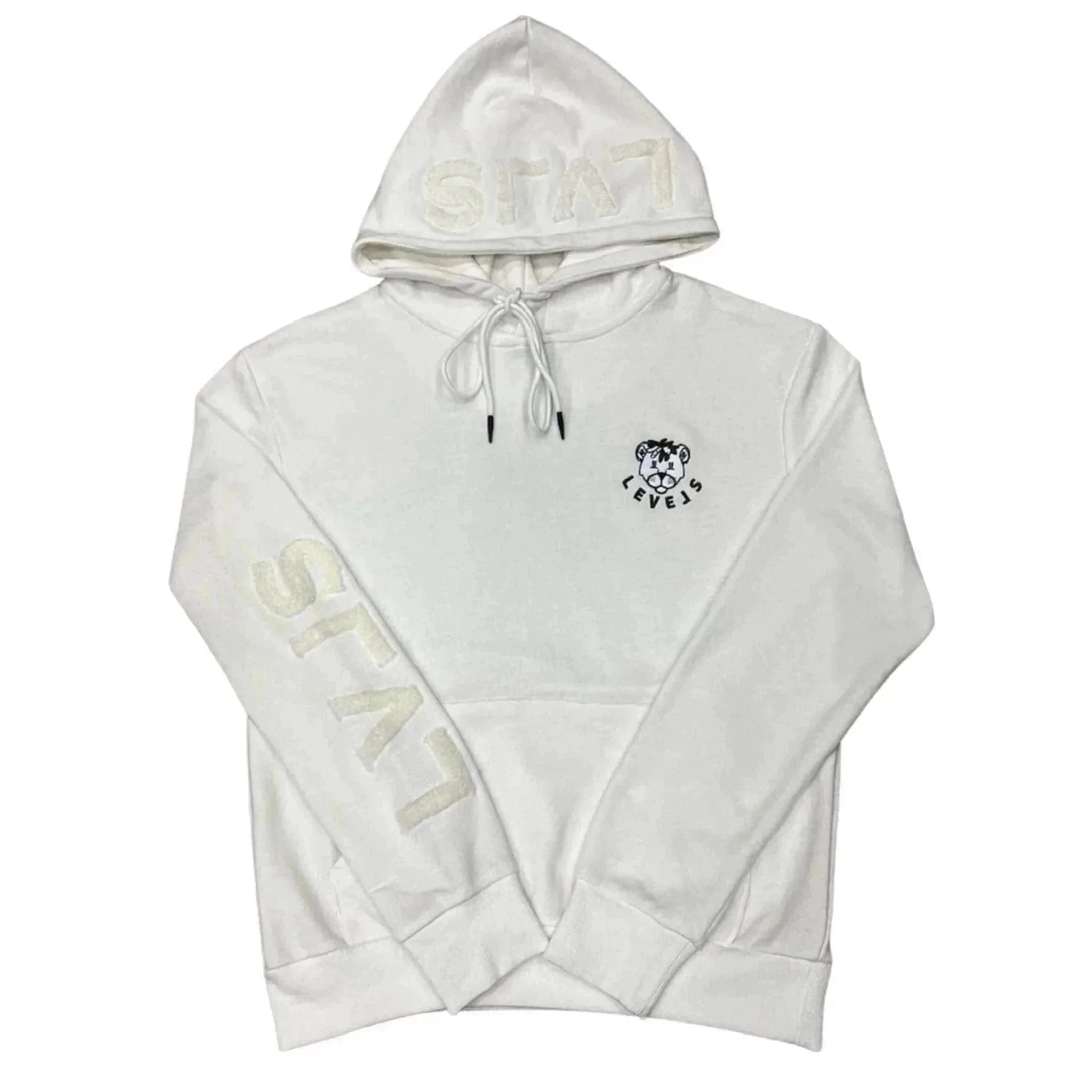 LEVELS, LLC PREMIUM CHENILLE HOODIE (WHITE)