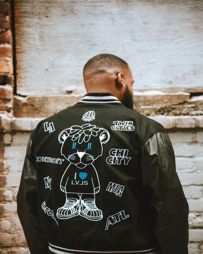 LEVELS, LLC varsity jacket LEVELS CITY VARSITY JACKET (BLUE EDITION)