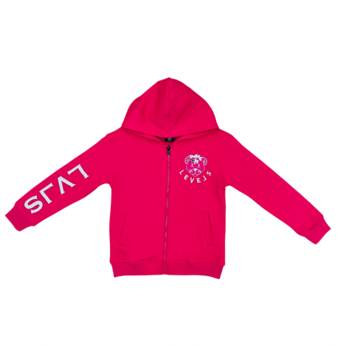 LEVELS, LLC Apparel & Accessories YOUTH PREMIUM ZIP UP HOODIE (PINK)