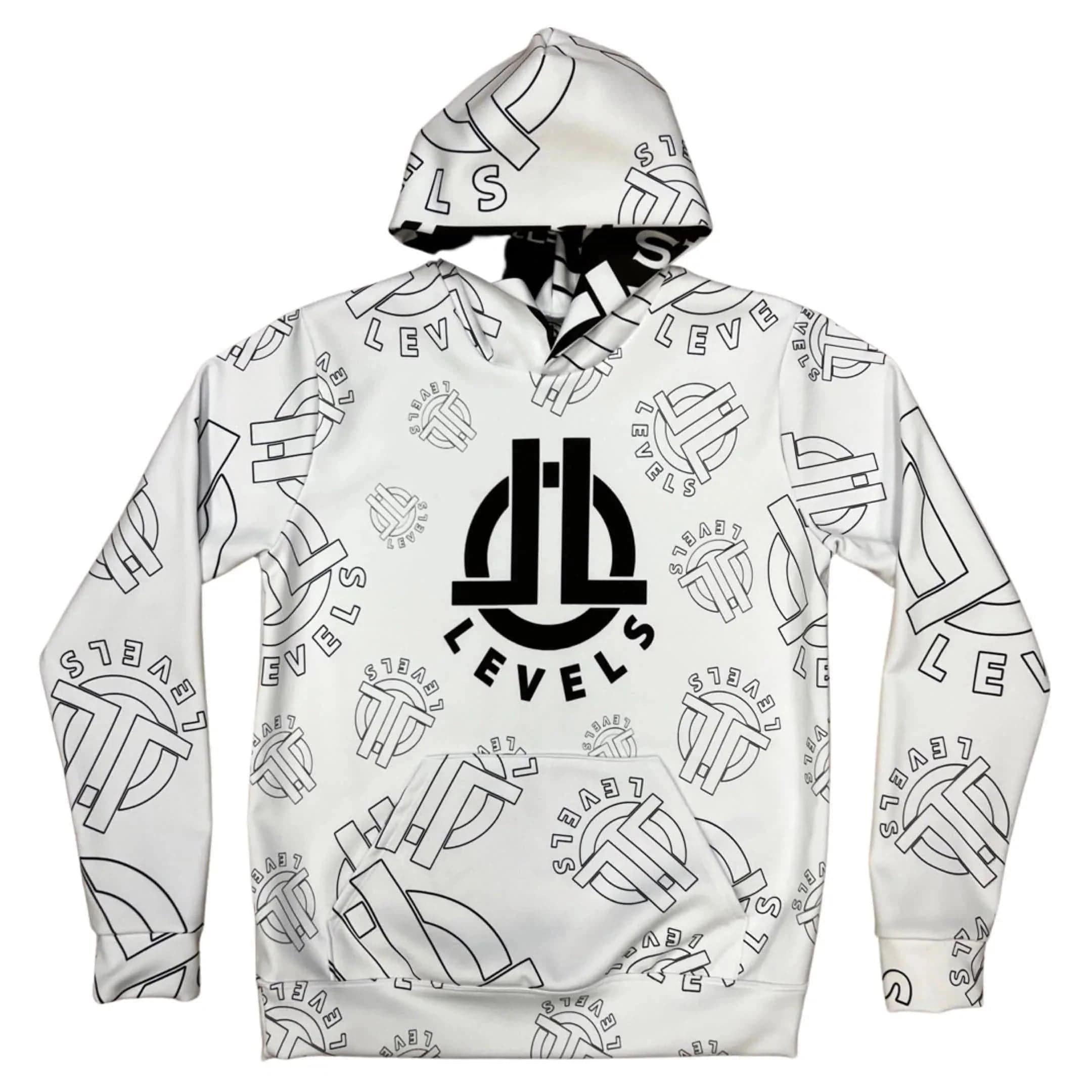 LEVELS, LLC Hoodie DYE SUBLIMATION HOODIE (BLACK/WHITE) 2ND EDITION