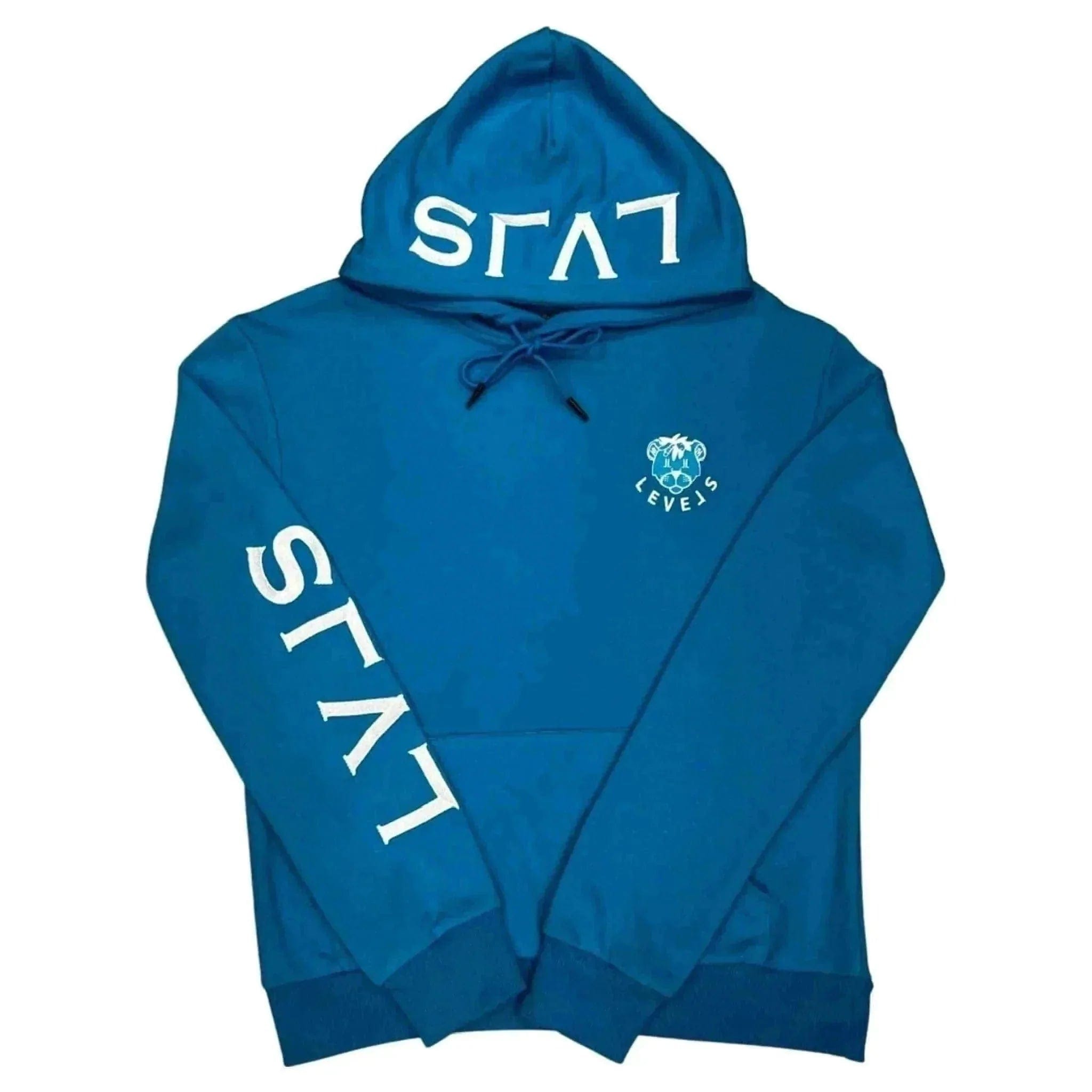 LEVELS, LLC hoodie Premium Embroidered Hoodie (Bear Logo/CAROLINA BLUE)