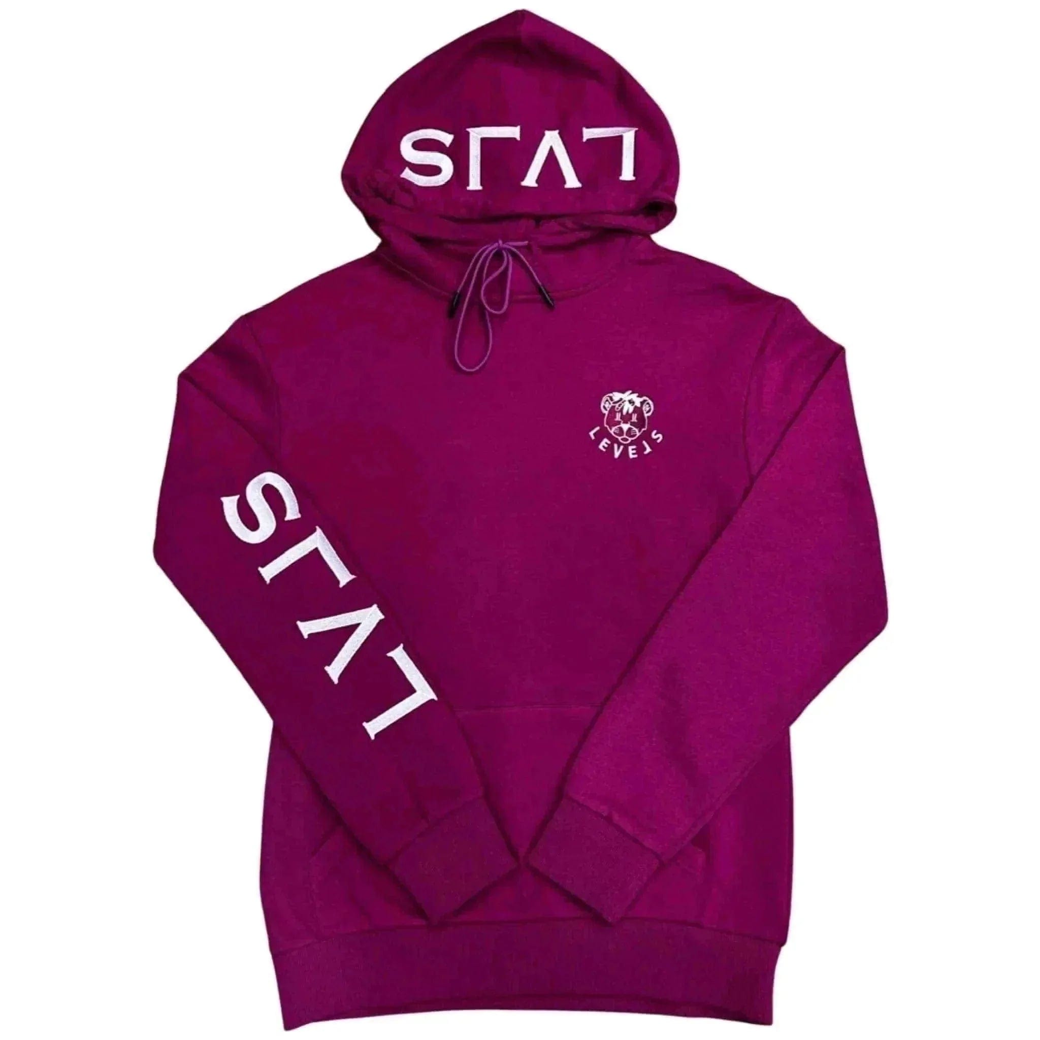 LEVELS, LLC hoodie Premium Embroidered Hoodie (Bear Logo/Magenta)
