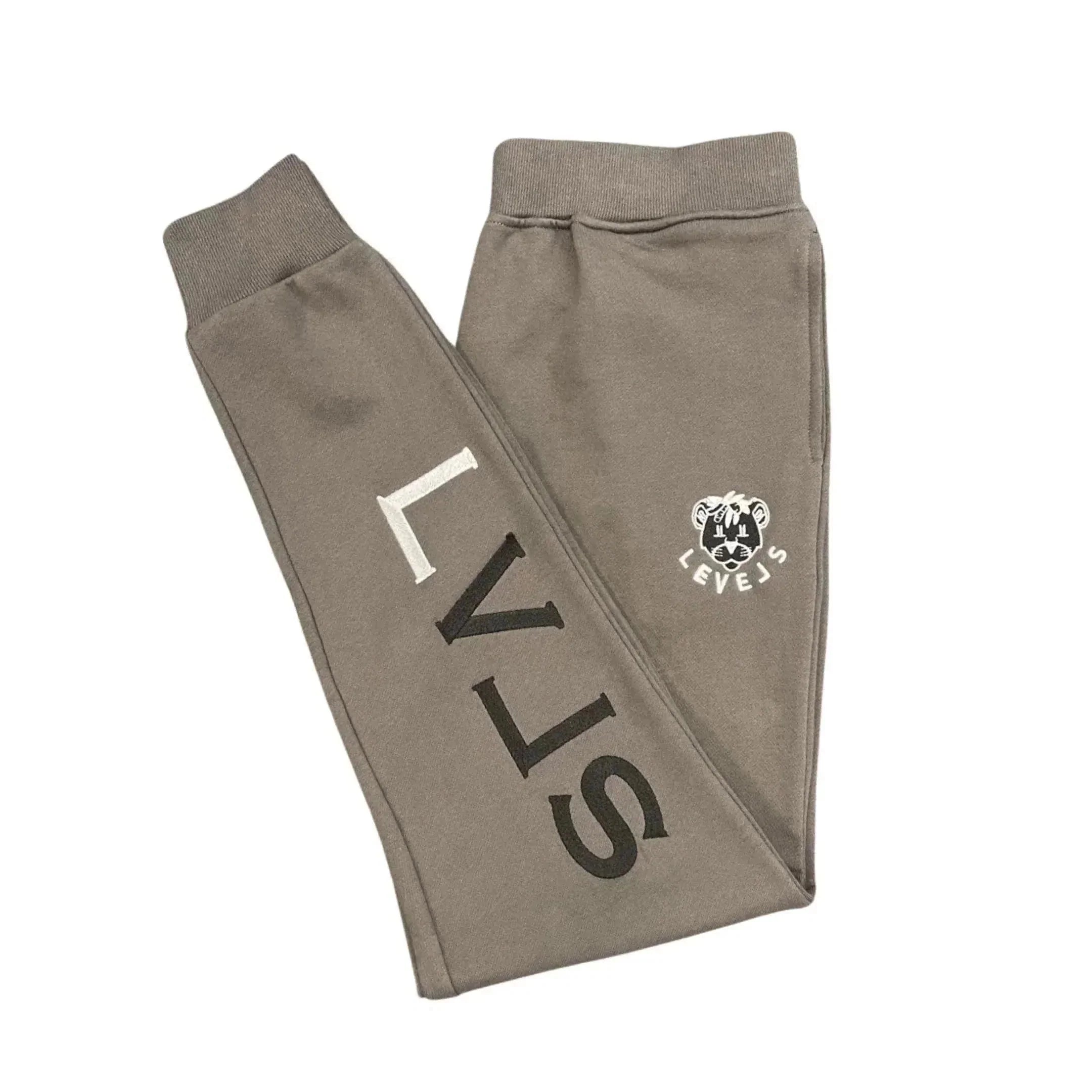 LEVELS, LLC JOGGERS EMBROIDERED PREMIUM JOGGERS (CHARCOAL)