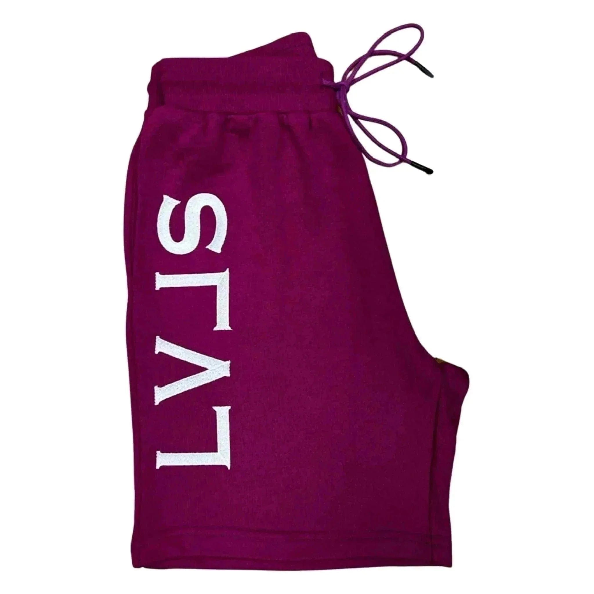 LEVELS, LLC Shorts LVLS Embroidered Shorts (MAGENTA)
