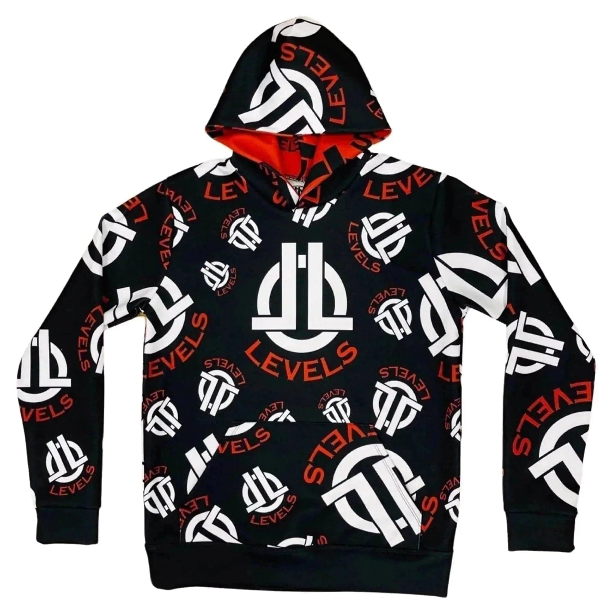 LVLS House of Hoodies, LLC Apparel & Accessories DYE SUBLIMATION HOODIE (BLACK/RED) 2ND EDITION