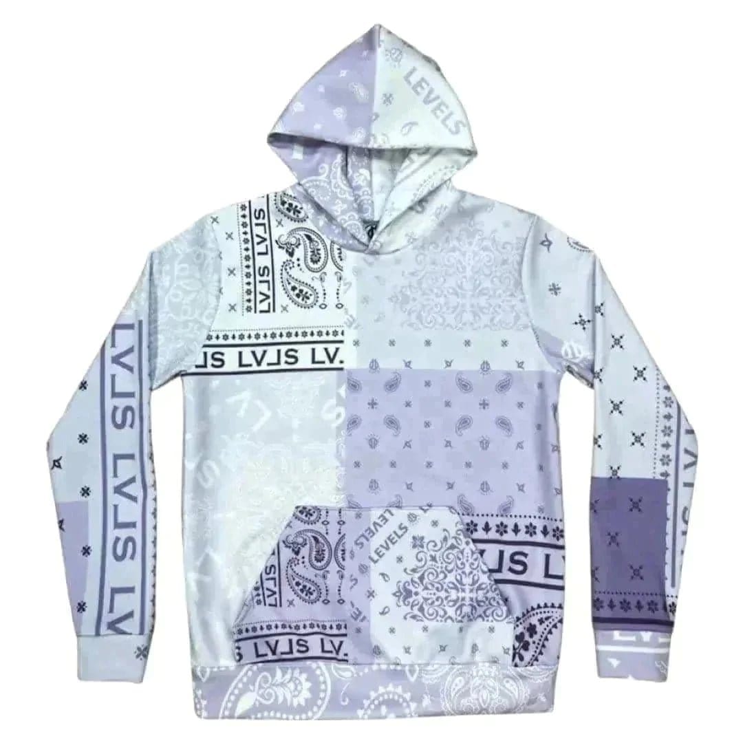 LVLS House of Hoodies, LLC Hoodie DYE SUBLIMATION HOODIE (LILAC PAISLEY) ETTA EDITION