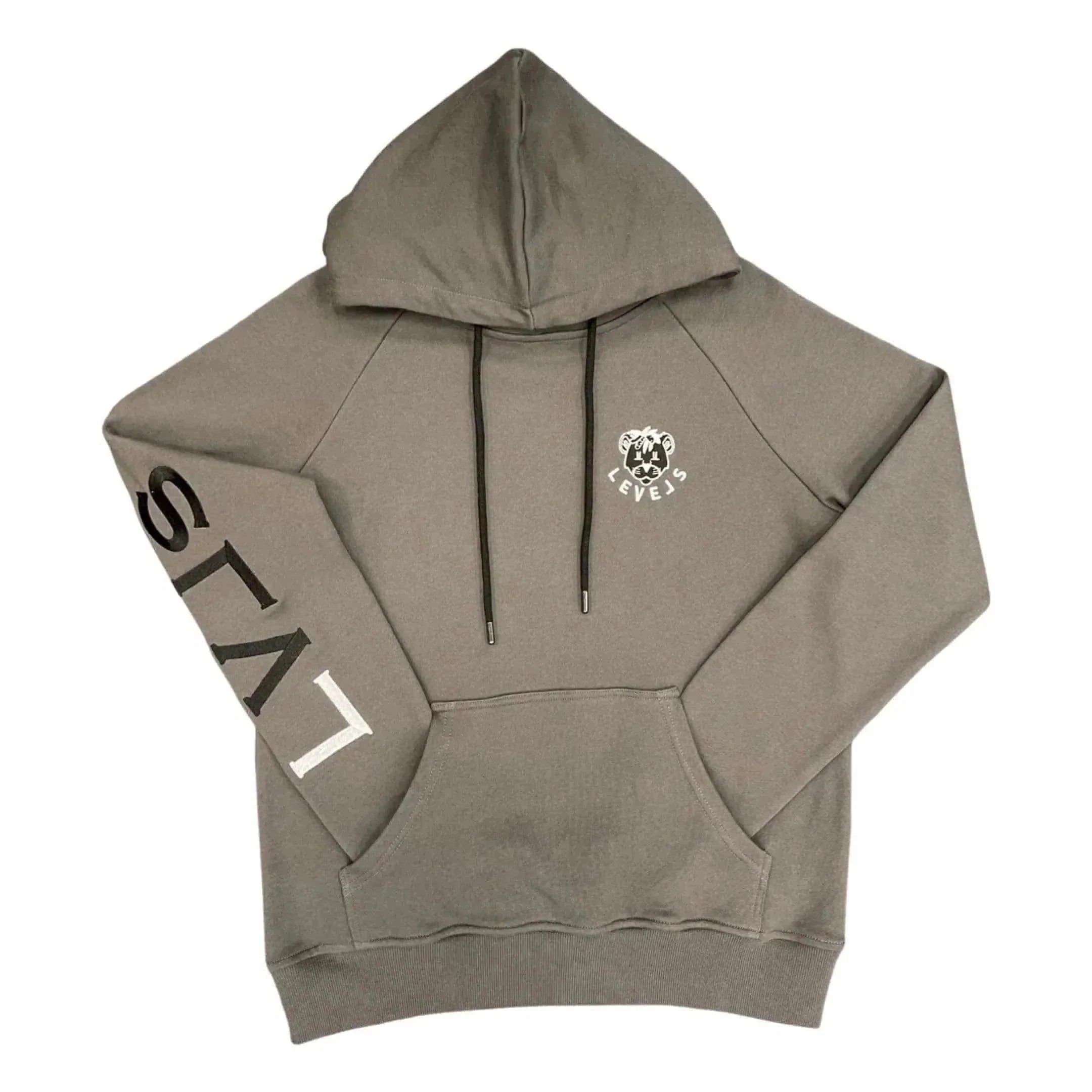 LVLS House of Hoodies, LLC Hoodie EMBROIDERED PREMIUM HOODIE (CHARCOAL)