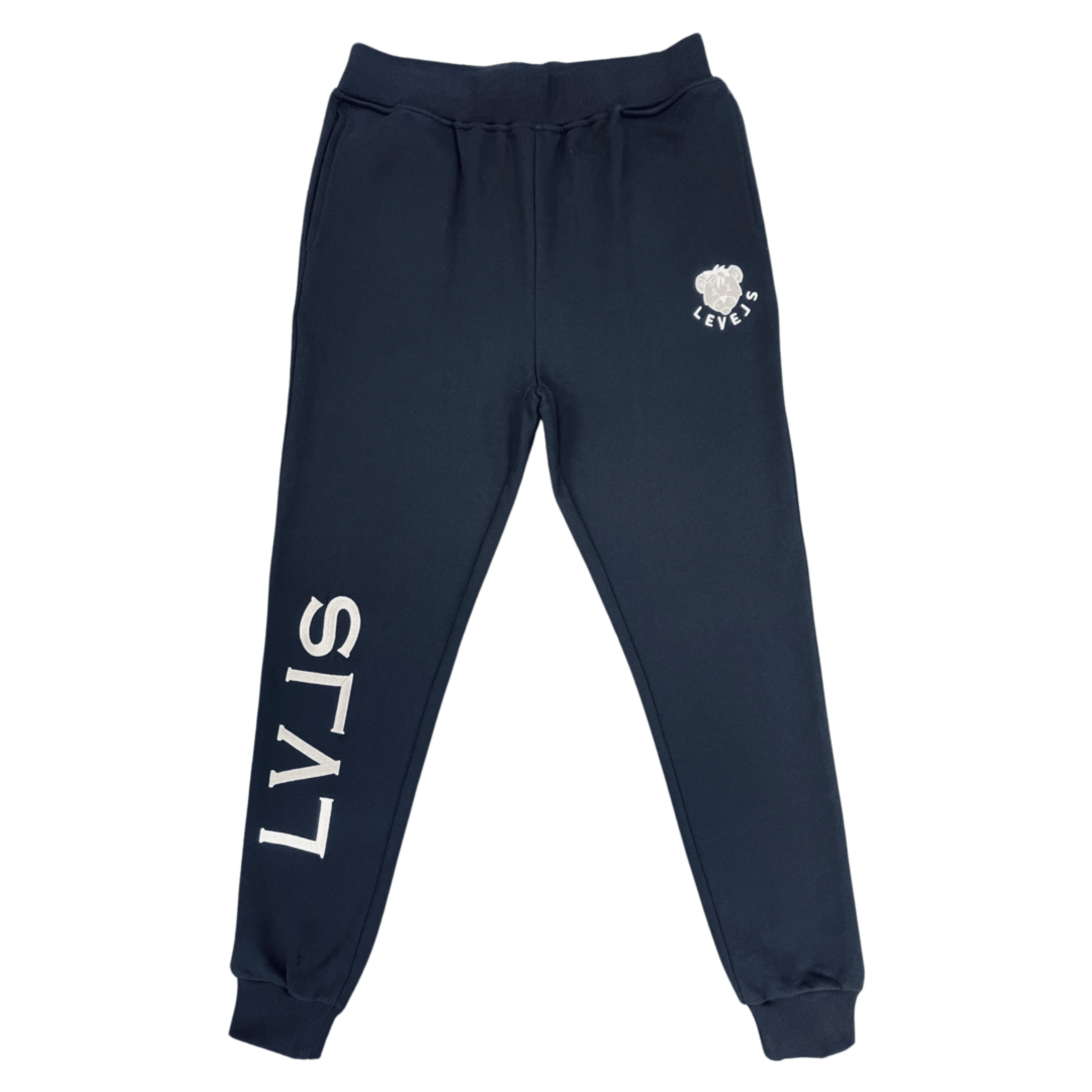 LVLS House of Hoodies, LLC JOGGERS EMBROIDERED PREMIUM JOGGERS (BLACK)