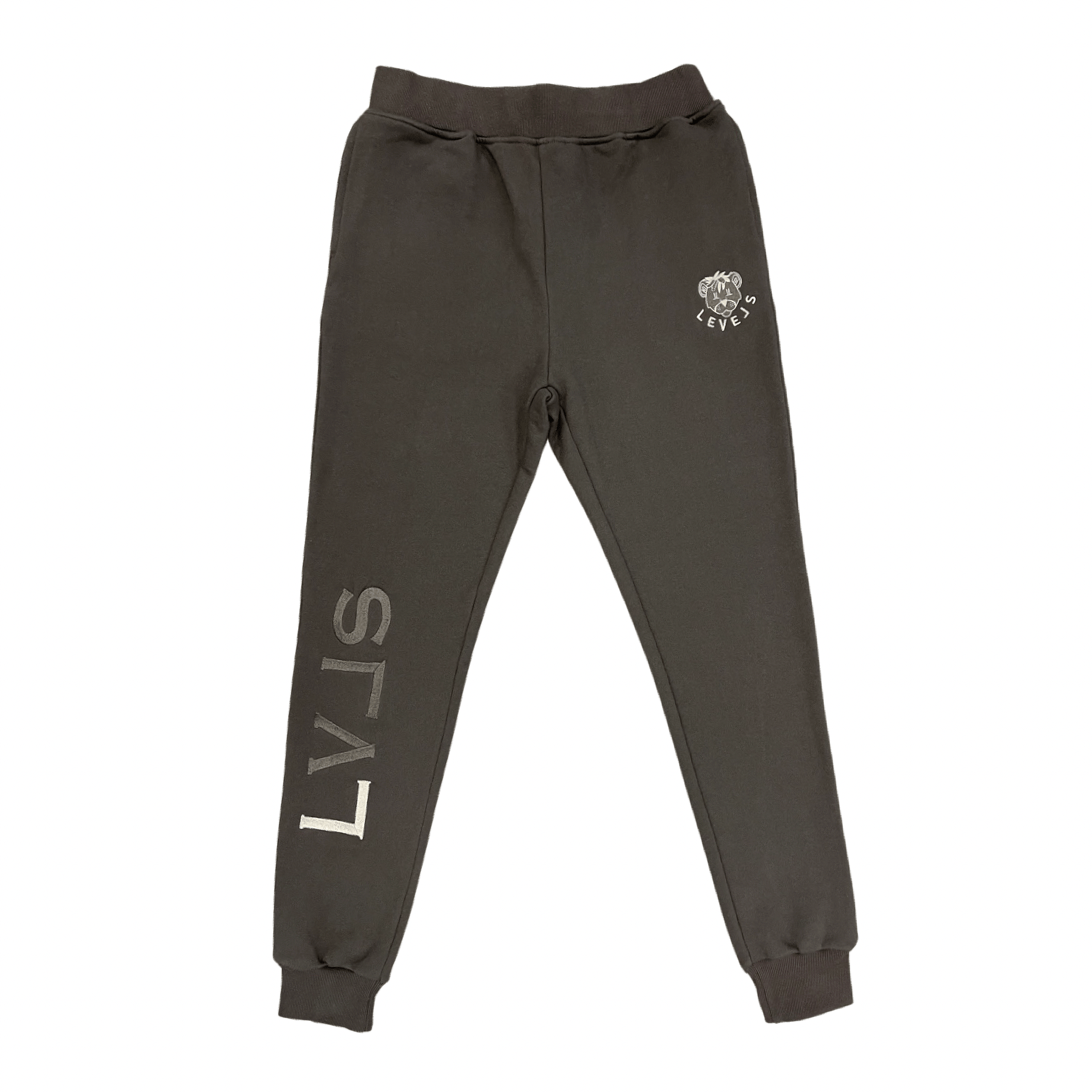 LVLS House of Hoodies, LLC JOGGERS EMBROIDERED PREMIUM JOGGERS (ONYX BLACK)